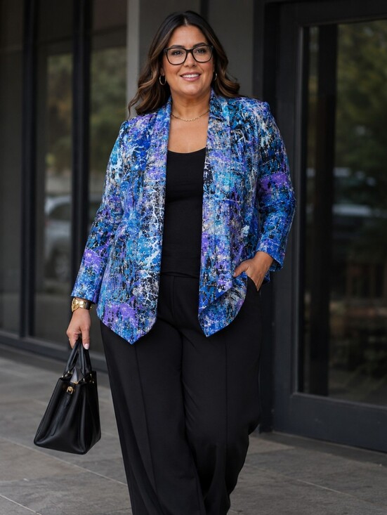 George Simonton Jackets & Blazers - Simonton Says Multicolor Abstract Soft Blazer